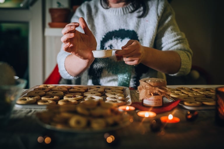 Holiday baking in a custom-built gourmet kitchen in Nashville, TN